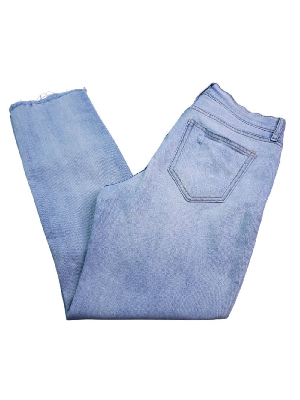 Old Navy Womens The Perfect Straight Ankle Jeans 4 Mid Rise Distressed Stretch